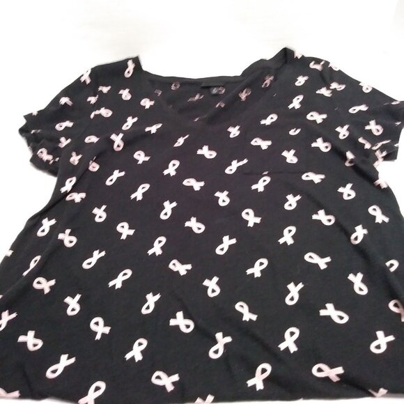 Torrid Women's Cancer Ribbon Graphic Tee Short Sleeve - Picture 5 of 9
